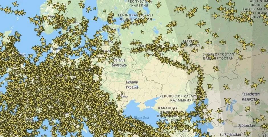 航班大量取消，空运费上涨！俄罗斯和多个欧洲国家互相关闭领空